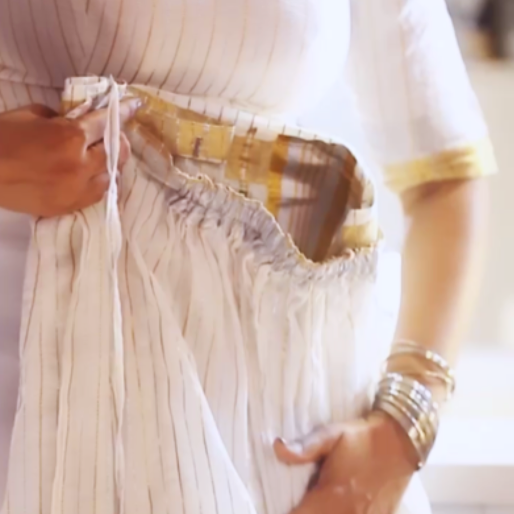 Silver Gold Cotton Ready to Wear Saree