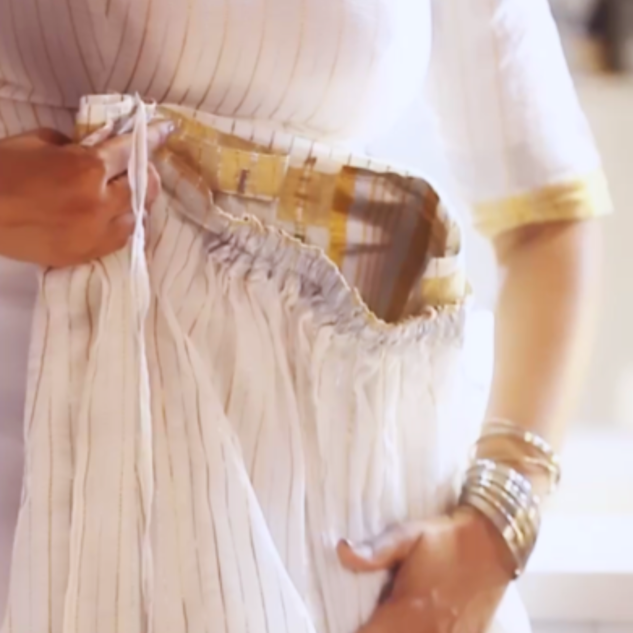 Silver Gold Cotton Ready to Wear Saree