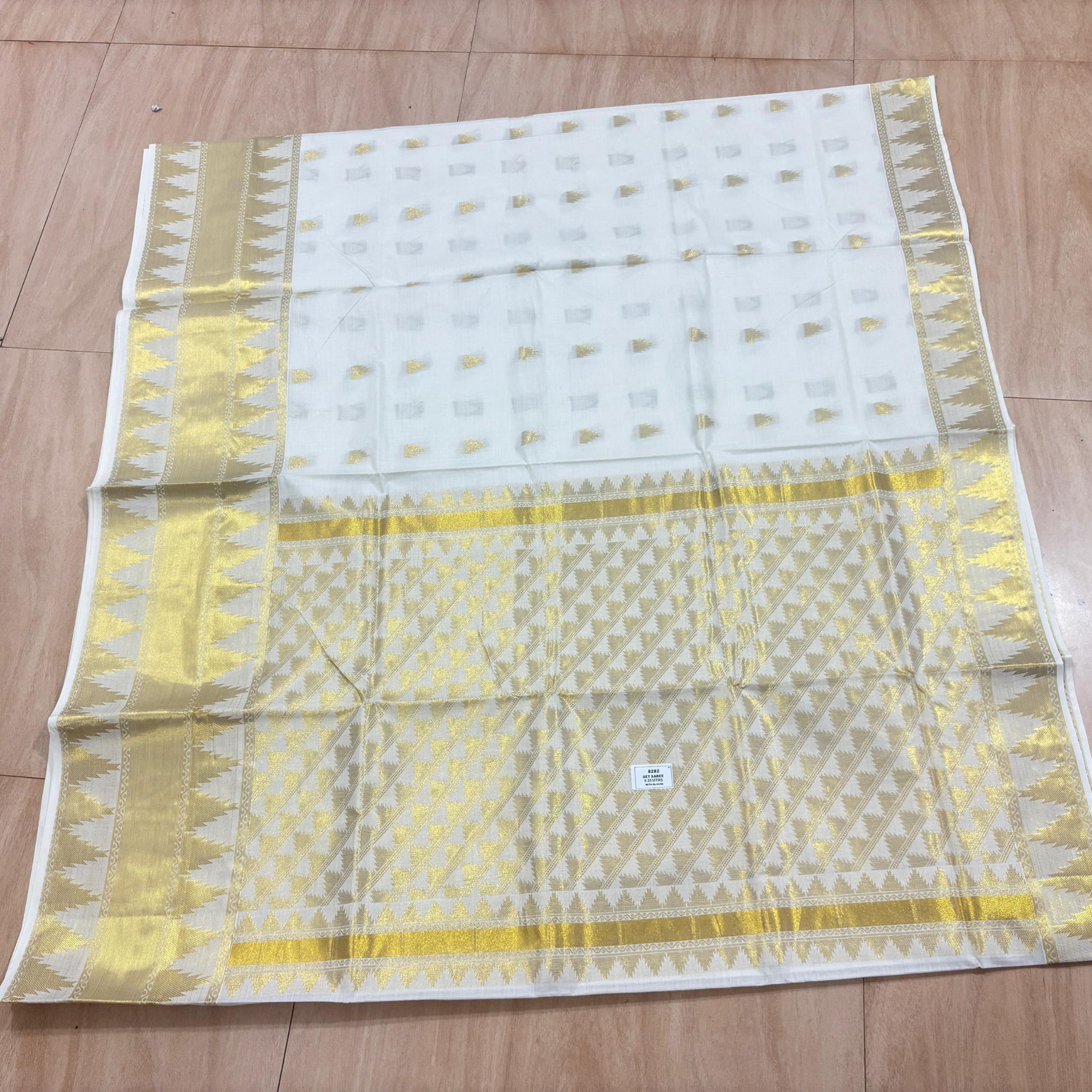 Heavy weave handloom replica saree