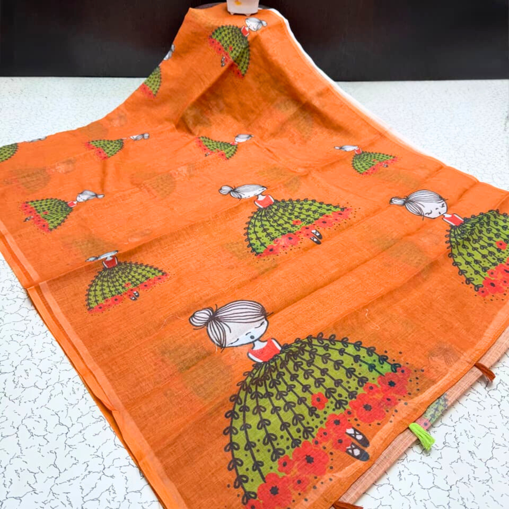Doll Design Cotton Saree