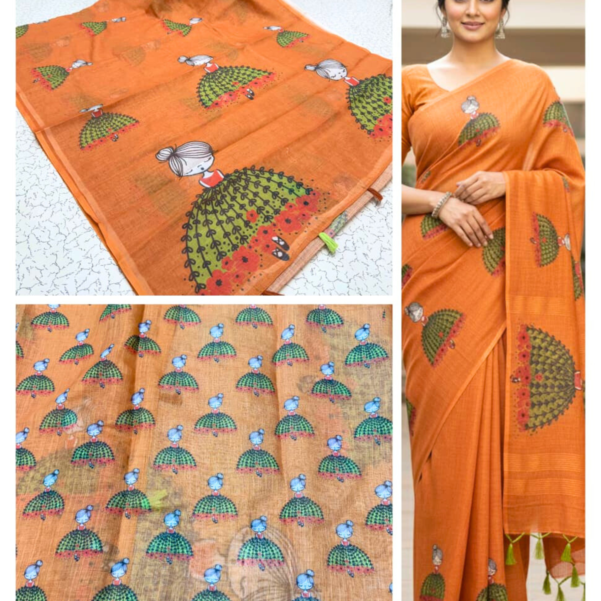 Doll Design Cotton Saree